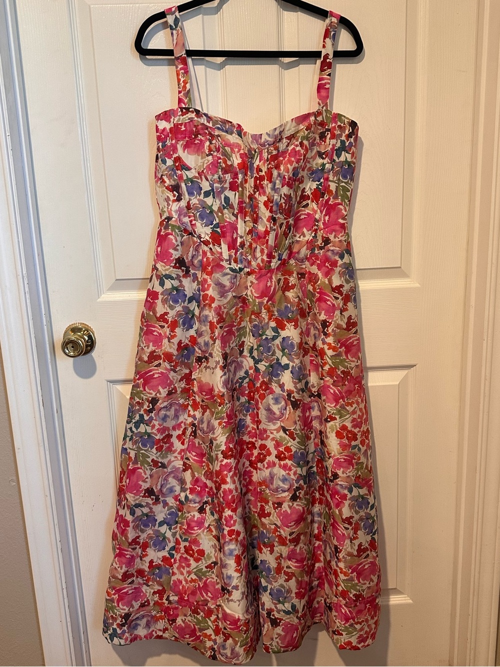 NWT Bardot Floral Midi Sundress in Pink, Purple & Green